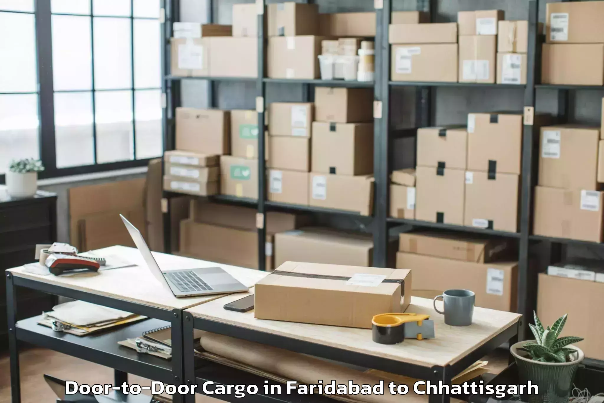 Quality Faridabad to Bhatapara Door To Door Cargo